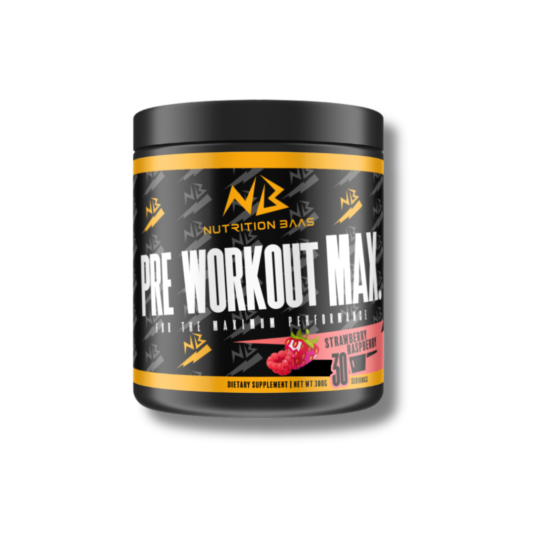 Pre Workout MAX. - Aardbei & Framboos - 30 Servings - 300 Gram