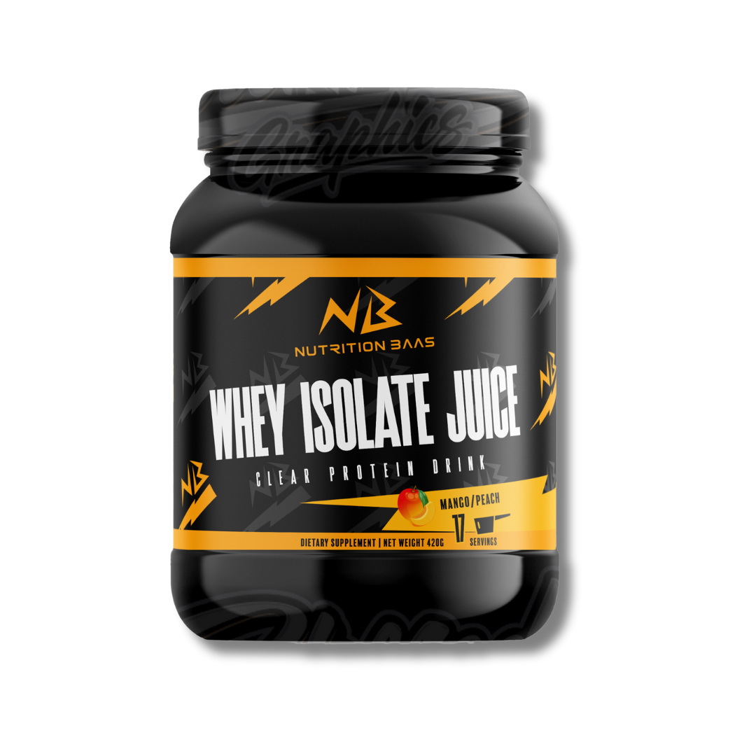 Whey Isolate Juice - Proteine Poeder - Clear Whey Isolate - Heldere Eiwitshake - Mango & Perzik - 17 Shakes - 420 Gram