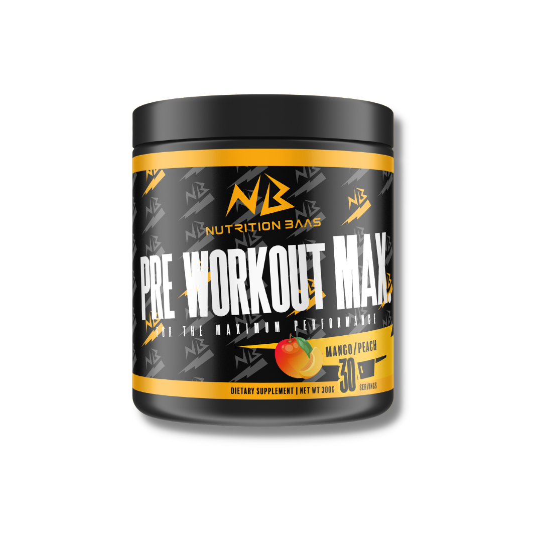 Pre Workout MAX. - Mango & Perzik - 30 Servings - 300 Gram